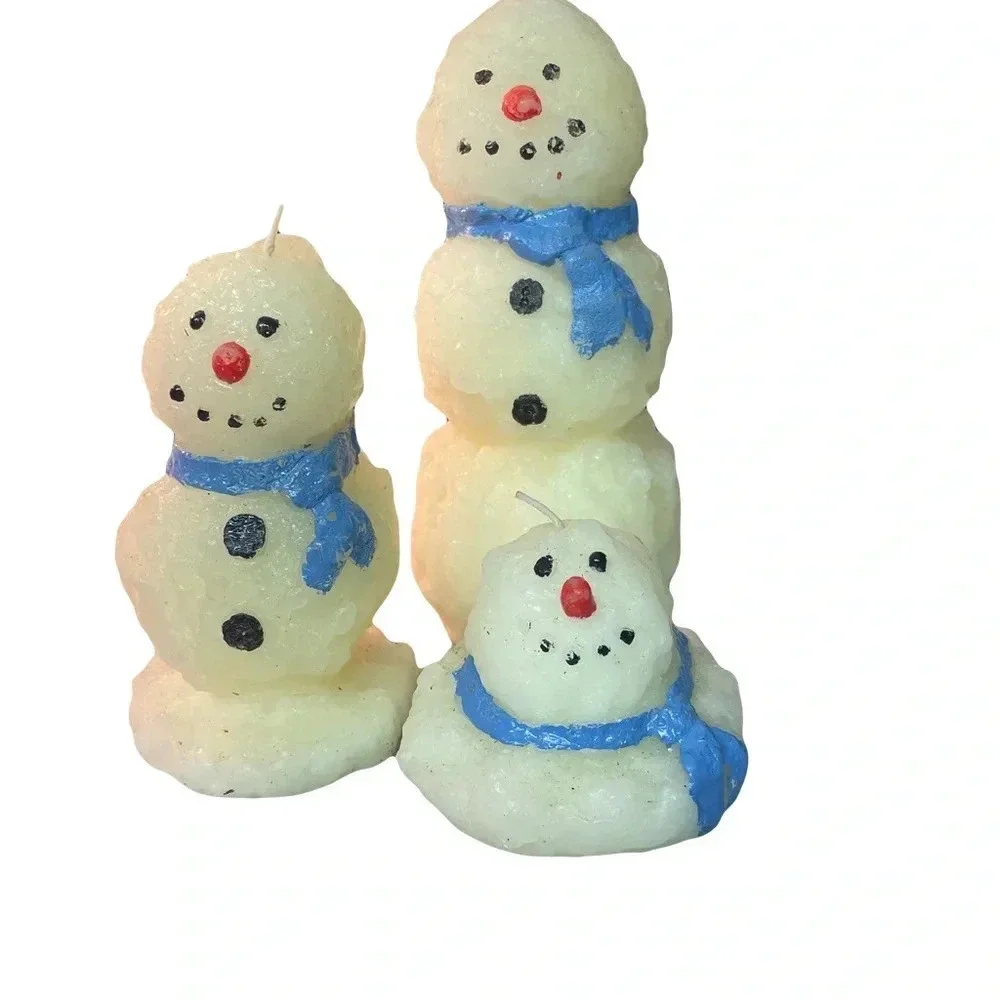 New snowmen candles ( never lit) 3
